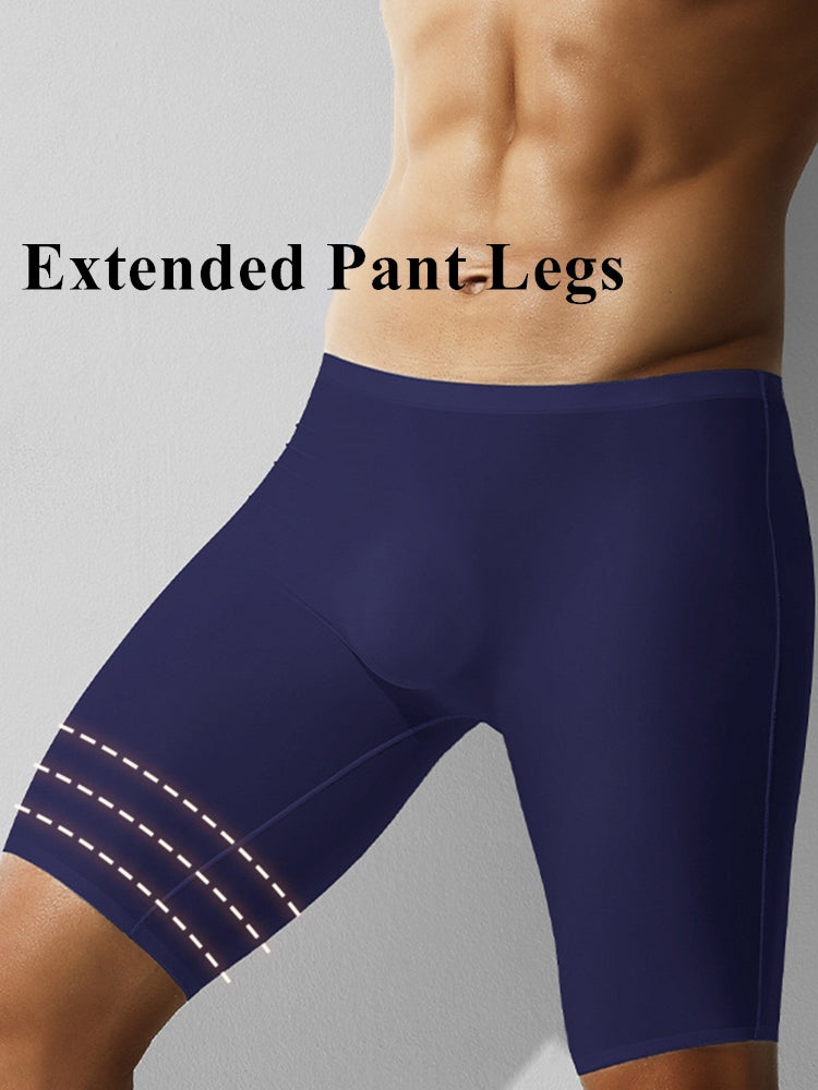 3 Pack Men's Breathable Seamless Mid-Length Boxer Briefs