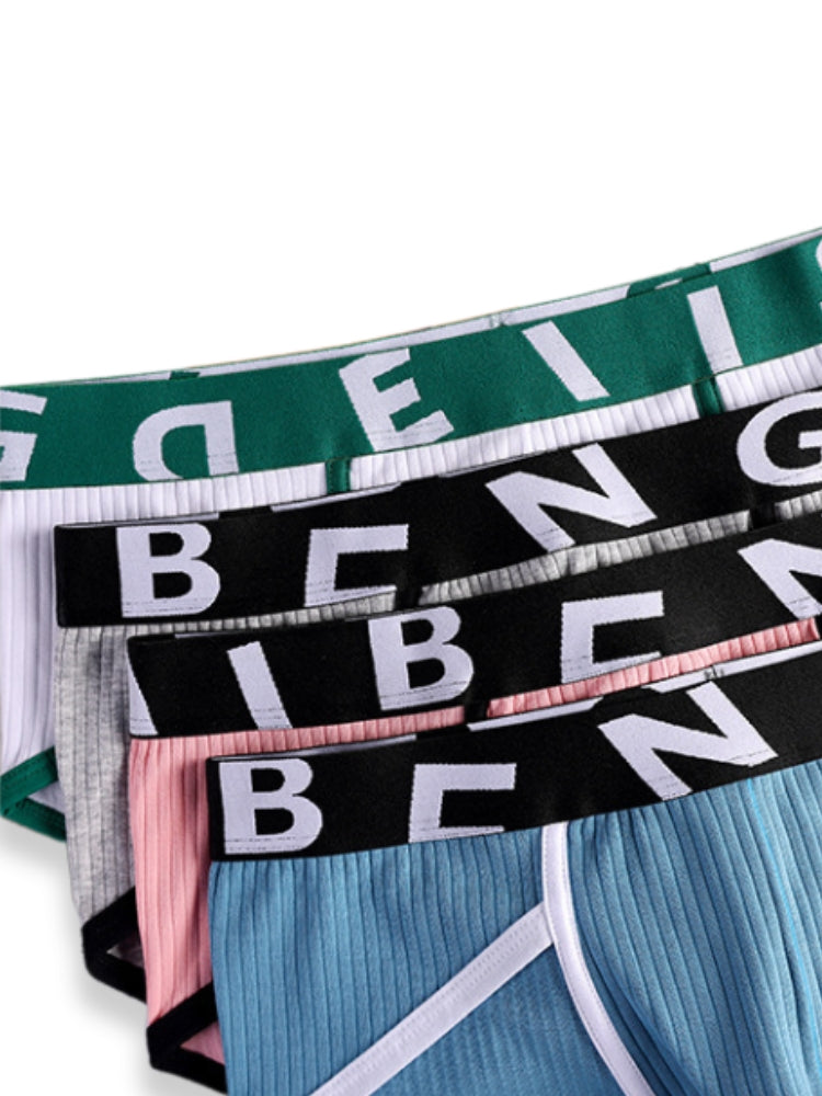 4-pack Men's Ultra-Soft Breathable Cotton High-Stretch Briefs 