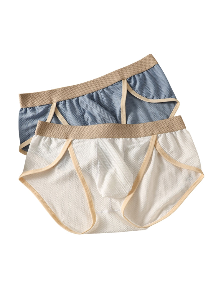 2 Pack Men's Breathable High-Stretch Seamless Comfort Odor-Control Briefs