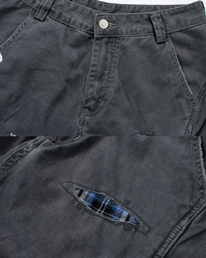 American Wrinkled A-Line Utility Jeans