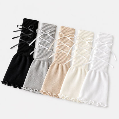 Sweetheart Lace-Up Leg Warmers
