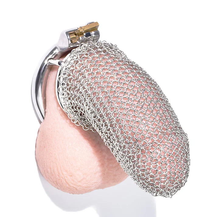 Flexible Stainless Steel Mesh Chastity Cage for Men – 5 Precision Sizes LKM-024