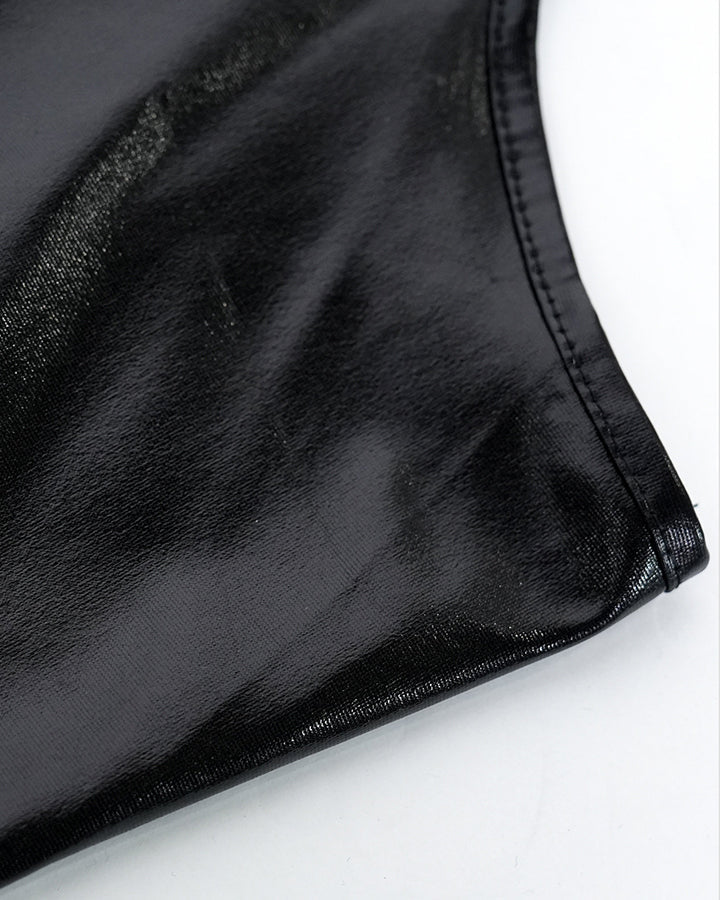 Matte Coated Racerback Cropped New Tank Top