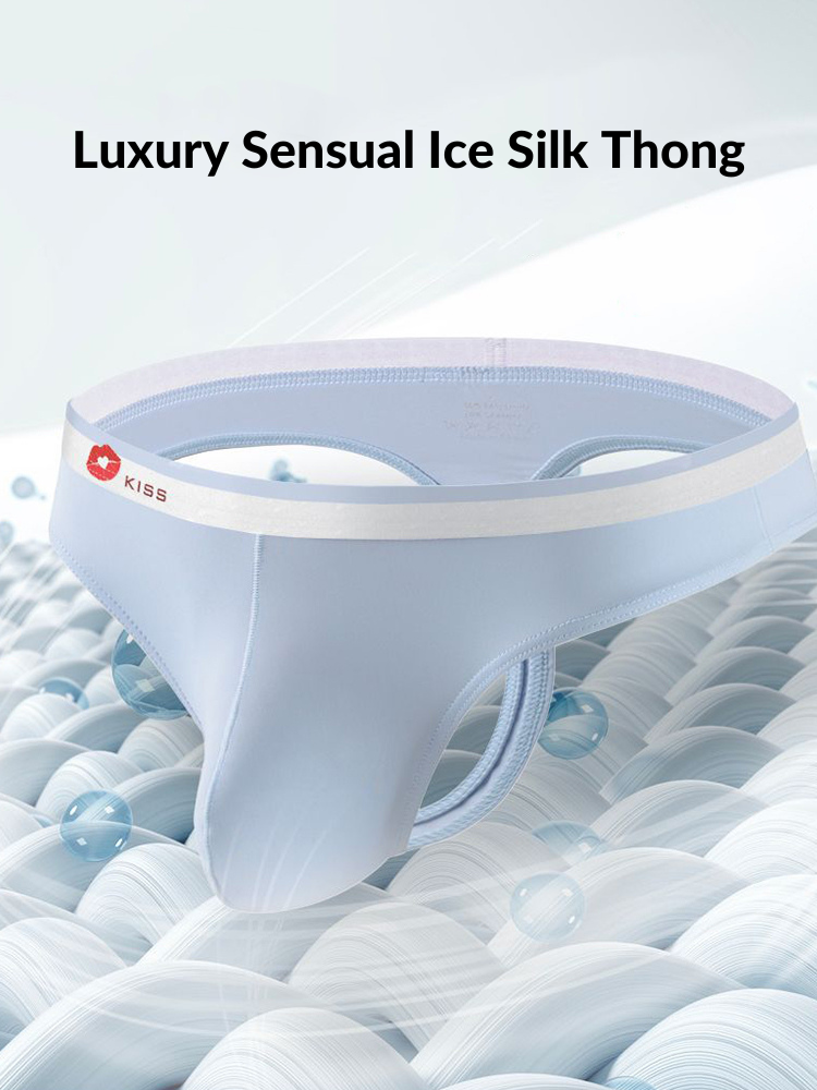 3 Pack Men's U-Pouch Ice Silk Sexy Thong