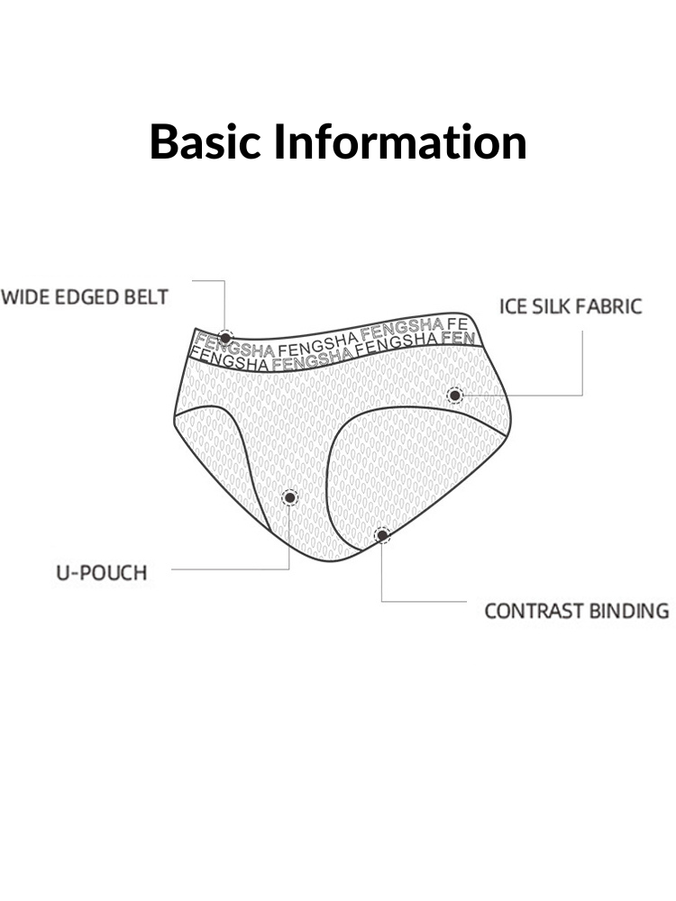 2 Pack Men's Breathable Youth U-Convex Pouch Briefs