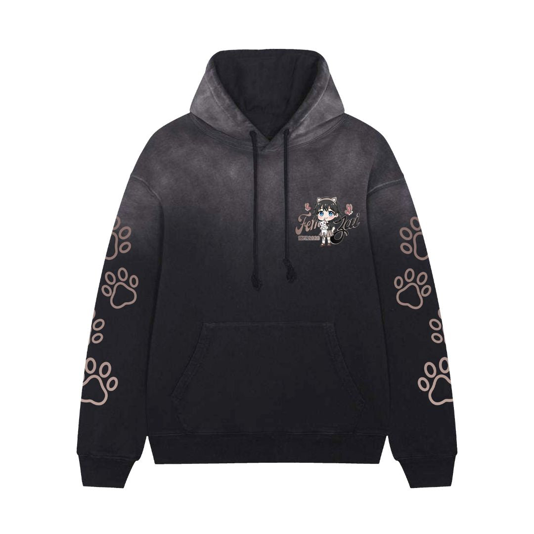 Femzai® Premium Cotton Vintage Mist Ombré Hoodie