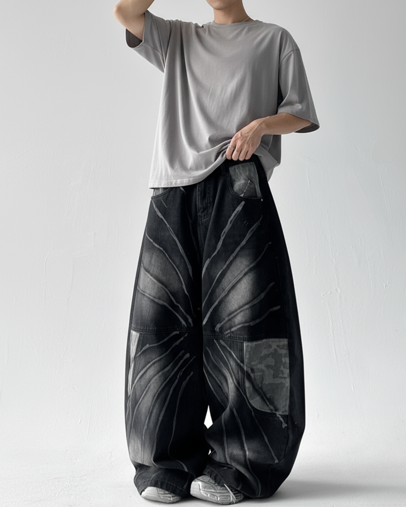 Vintage Camo Washed Blade Jeans
