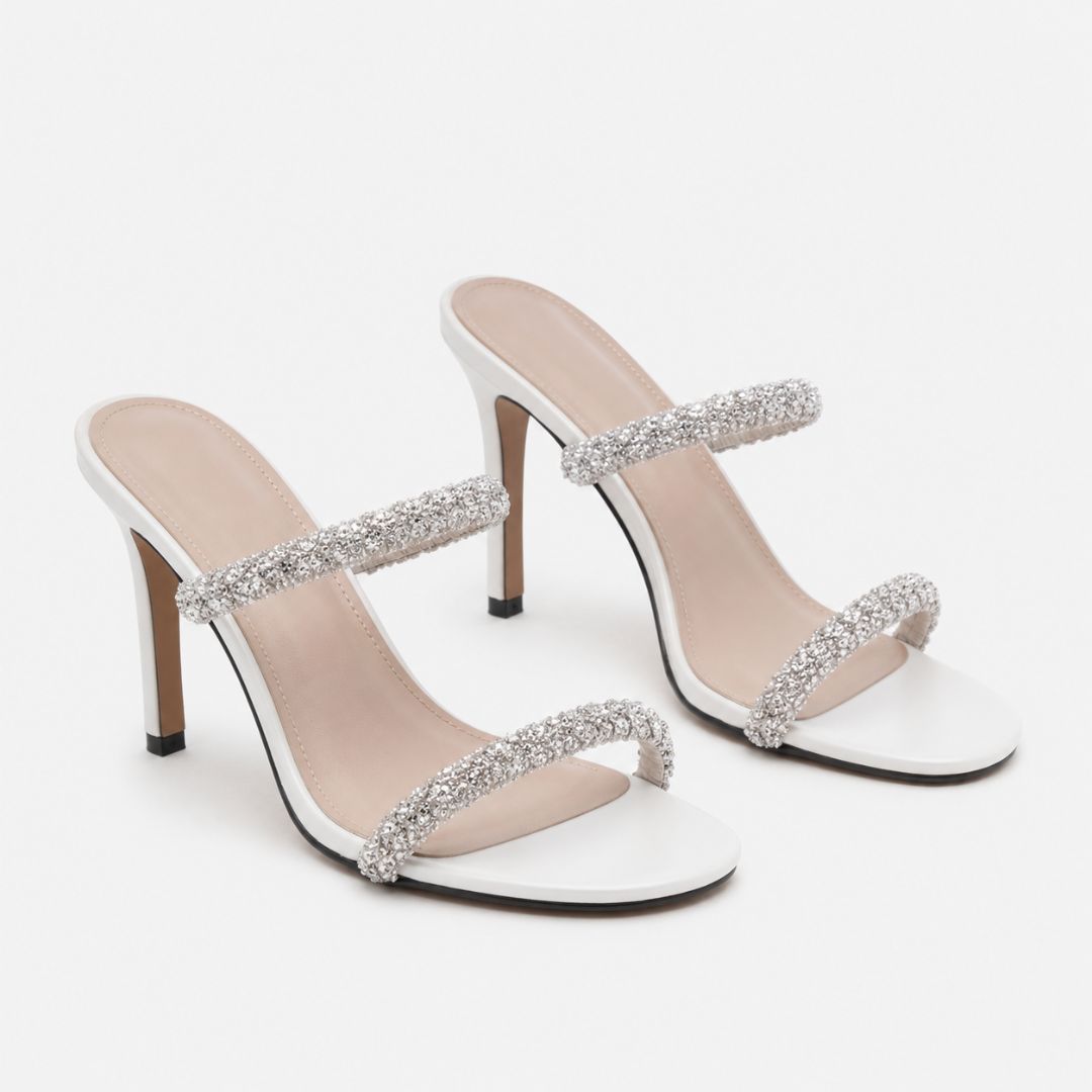 Luxe Crystal Stiletto Mules