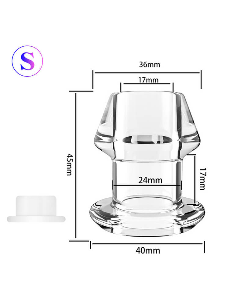 Transparent TPE Anal Plug With Plug