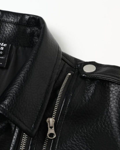 Asymmetric Zip Faux Leather Jacket