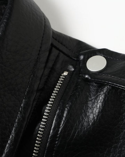 Asymmetric Zip Faux Leather Jacket