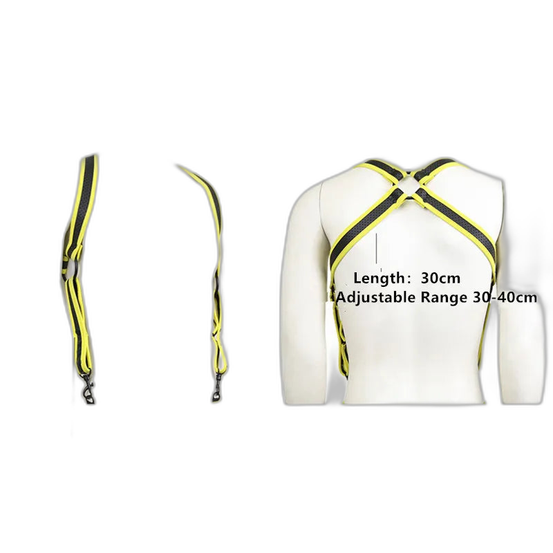 Neoprene Backless Fetishwear Suspenders