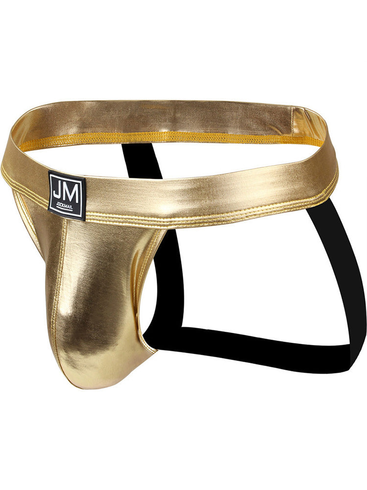 Men's Open Crotch Leather Double Thong