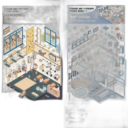 Cute DIY 3D Isometric Stickers