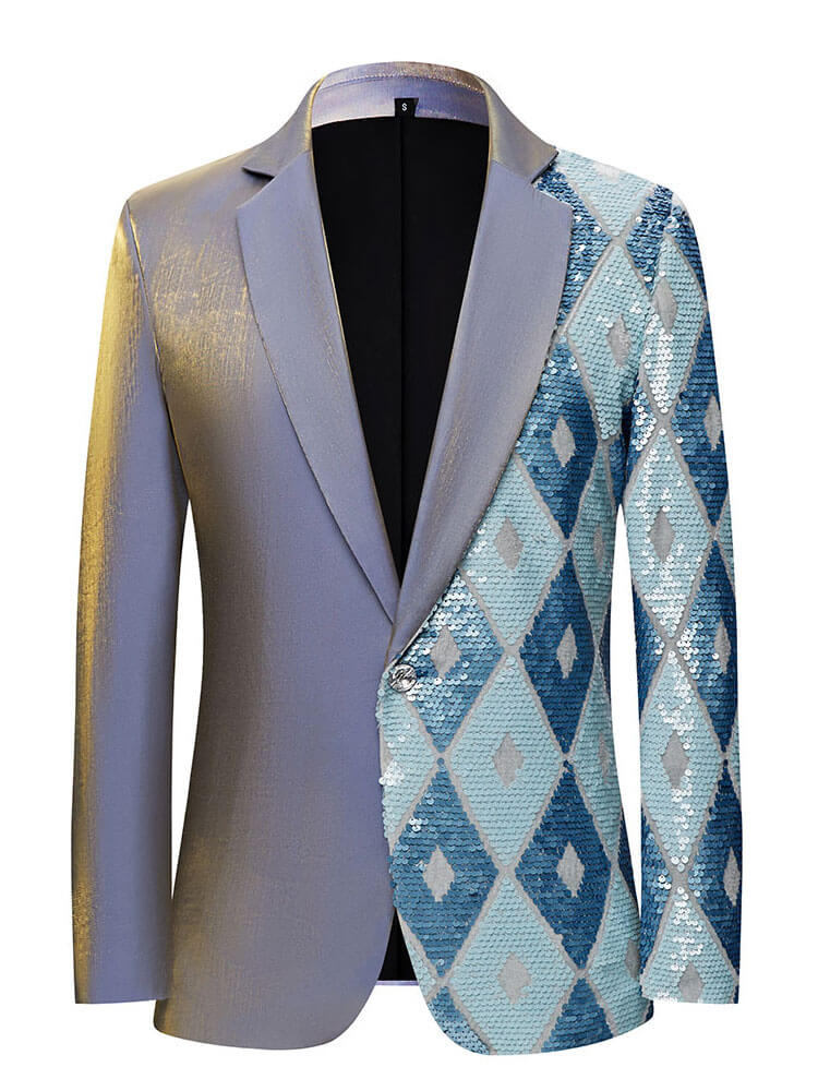Men's Festival Laser Glitter Sequin Blazer