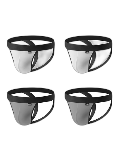 4-pack Men's Ice Silk Quick-Dry Breathable Mesh Jockstrap