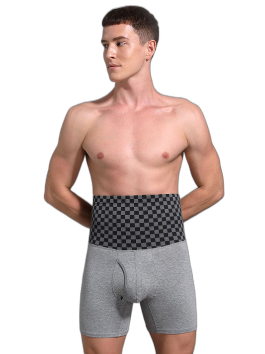 Men's Tummy Control Boxer Briefs With Functional Fly