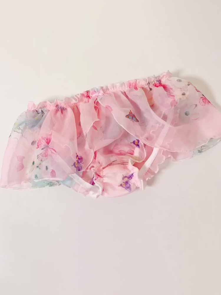 Men's Sexy Chiffon Ruffled Sissy Briefs