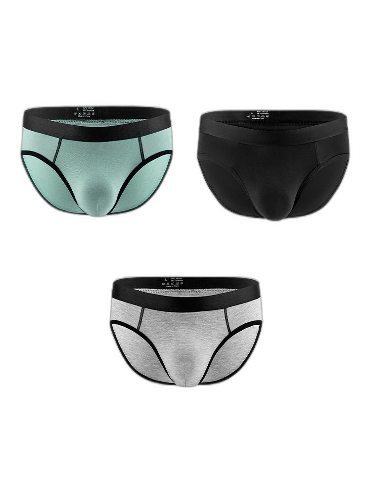 3-pack Men's Low-rise Compartment Lift Independent Pouch Briefs