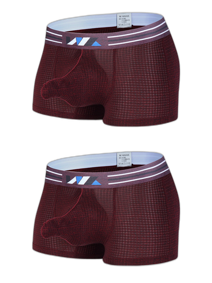 2 Pack Separated Pouch Comfy Mens Boxer Briefs