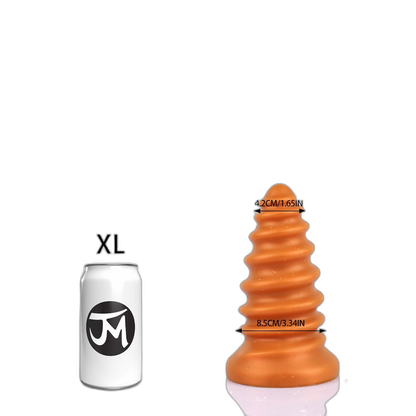 Milo - Ribbed Butt Plug - Soft Anal Dilator - Huge Anal Toy - Anal Sex Toy