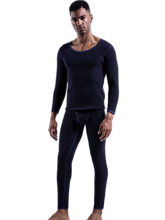 Fleece Lined Men's Thermal Underwear With Support Pouch