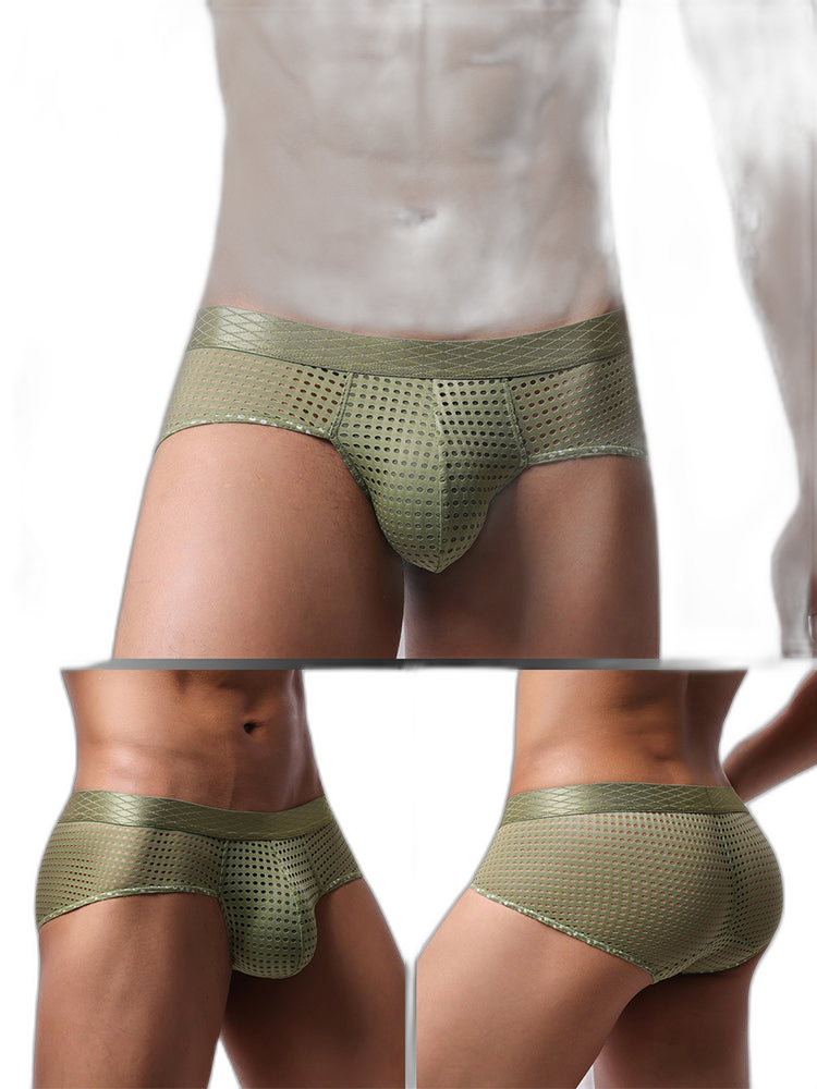 3 Pack Men's Quick-Dry Mesh Low-Rise Briefs