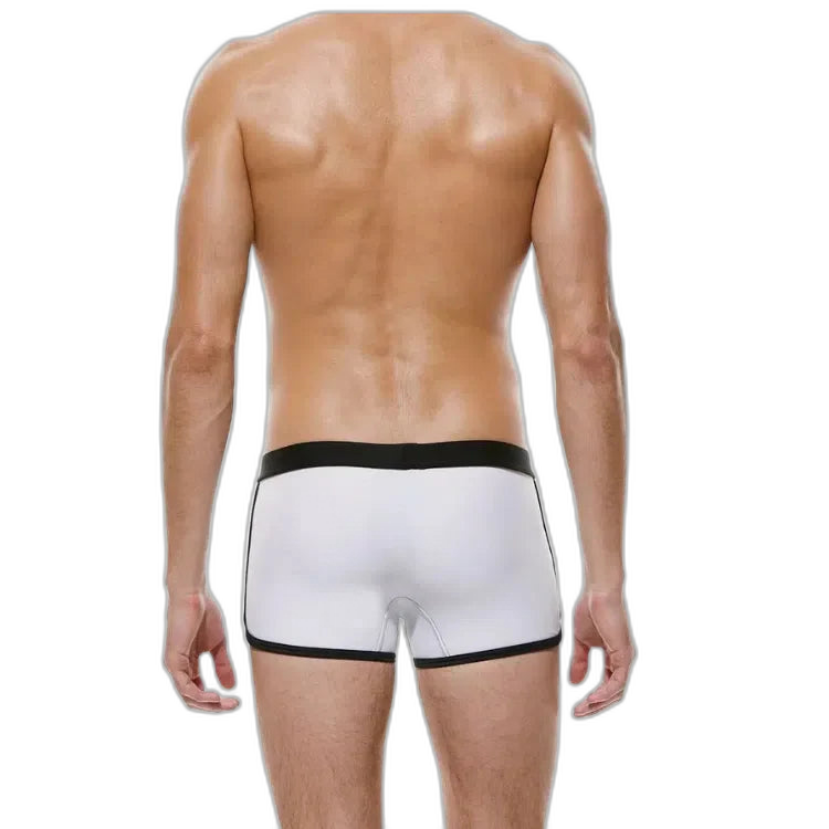Oversized Nylon Boxer Swim Trunks