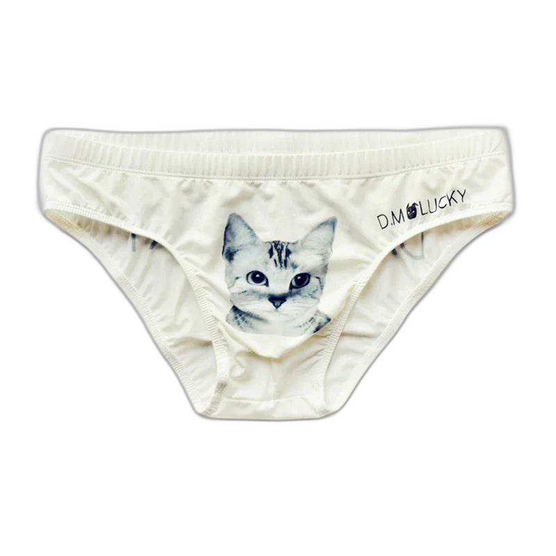 White Cat Men's Tight Pouch Briefs
