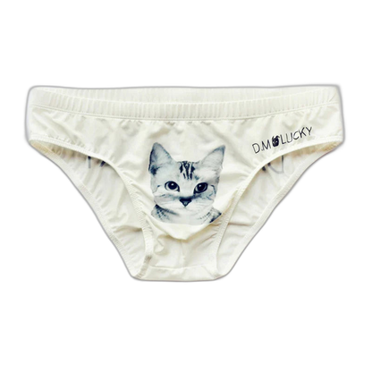 White Cat Men's Tight Pouch Briefs
