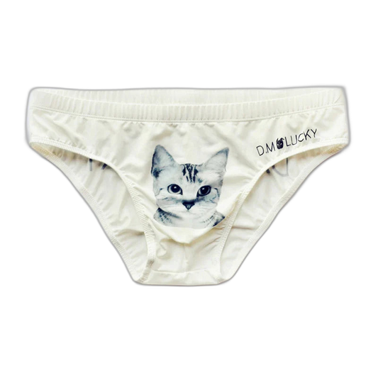 White Cat Men's Tight Pouch Briefs
