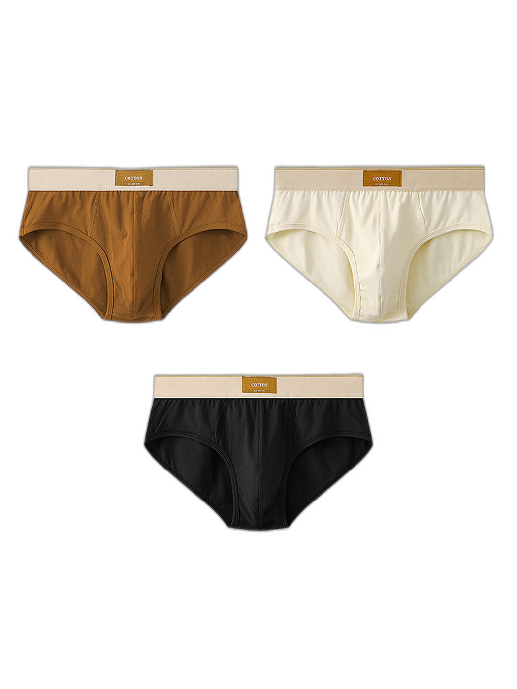 3 Pack Men’ Breathable Stretch-Cotton Briefs