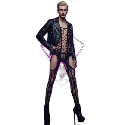 Fishnet Fantasy Suspender Stockings