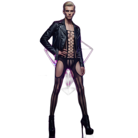 Fishnet Fantasy Suspender Stockings