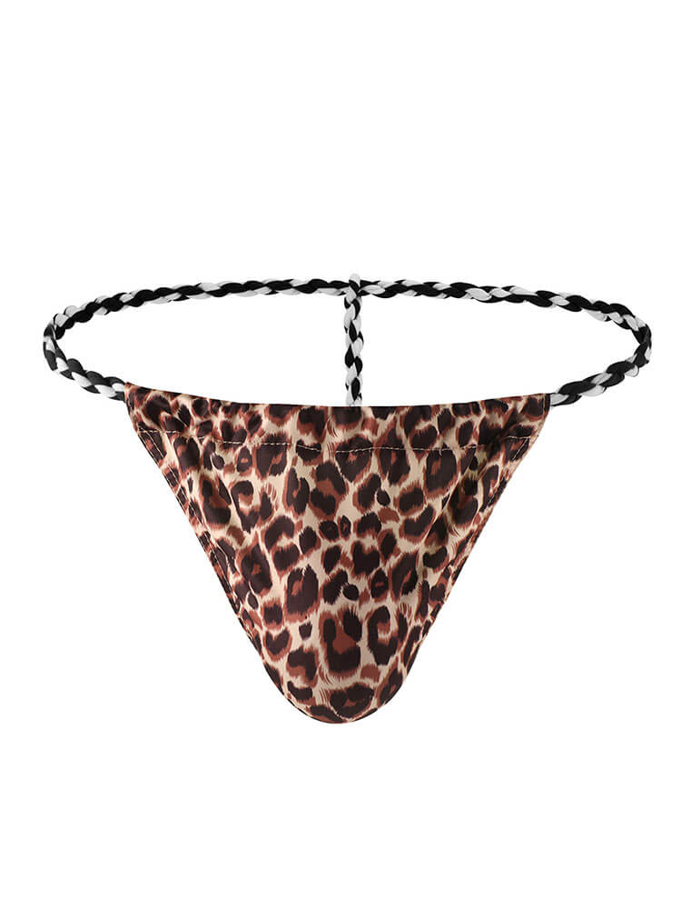 Men's Japanese-Style Printed Low-Rise String Thong