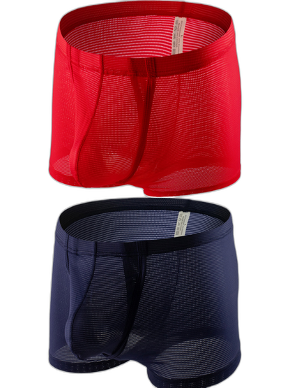 Men's Big Pouch U-convex Trunks with Fly