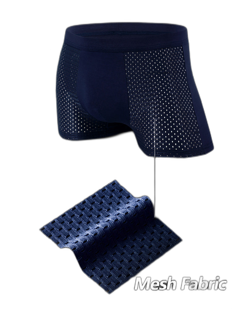 4 Pack Men’s Breathable Mesh Trunks with Antibacterial Fabric