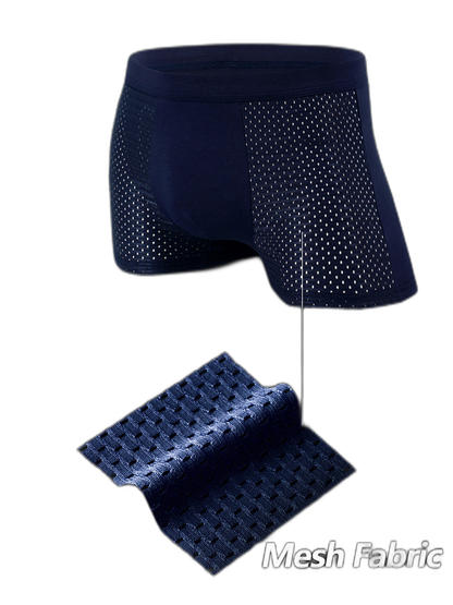 4 Pack Men’s Breathable Mesh Trunks with Antibacterial Fabric