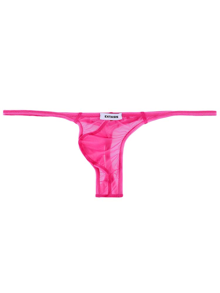 Men's Sexy Ultra-Thin See-Through Solid Color Thong