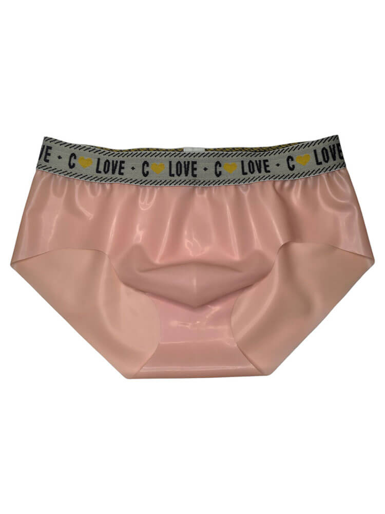 Men's Sexy Seamless Semi-Transparent Latex Briefs