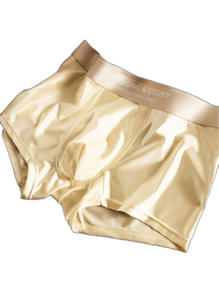 3 Pack Men's Solid-Color Breathable Trunks