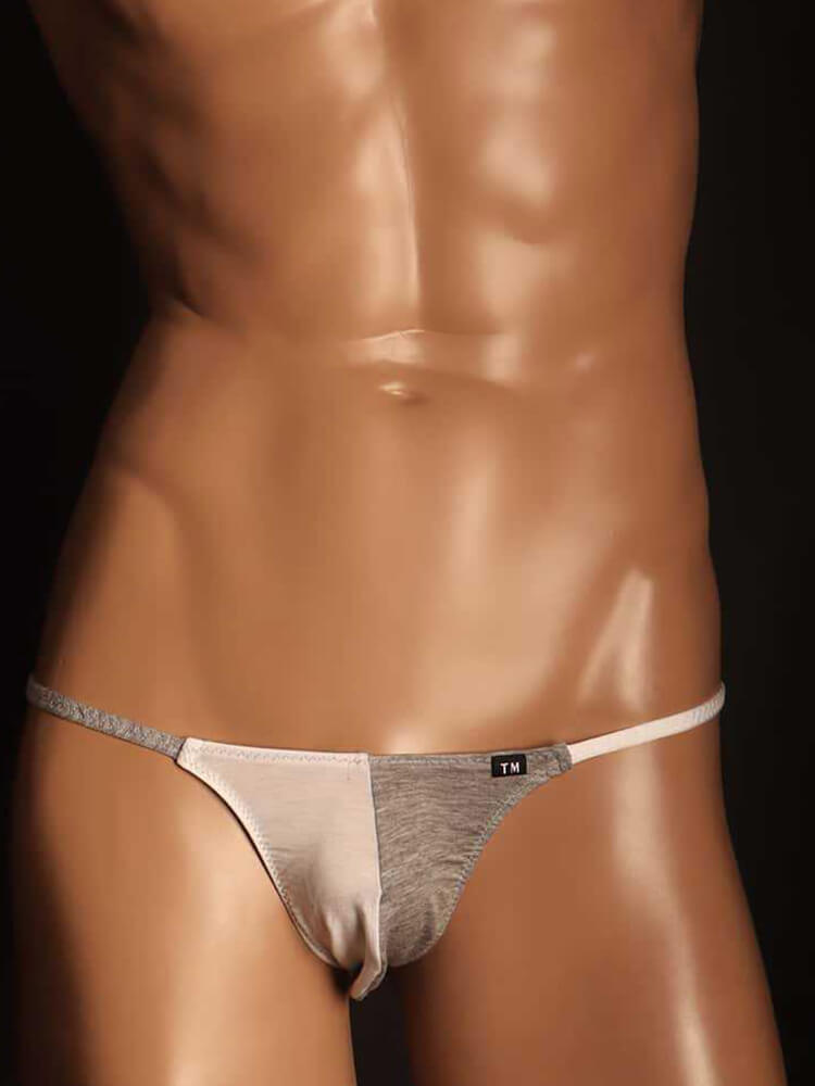 Men's Colorblock Low-Rise Thin Strap Briefs