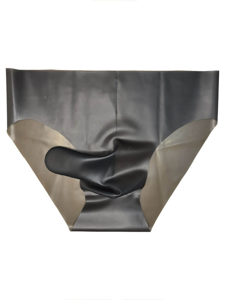 Men's Seamless Separate-Pouch Latex Briefs