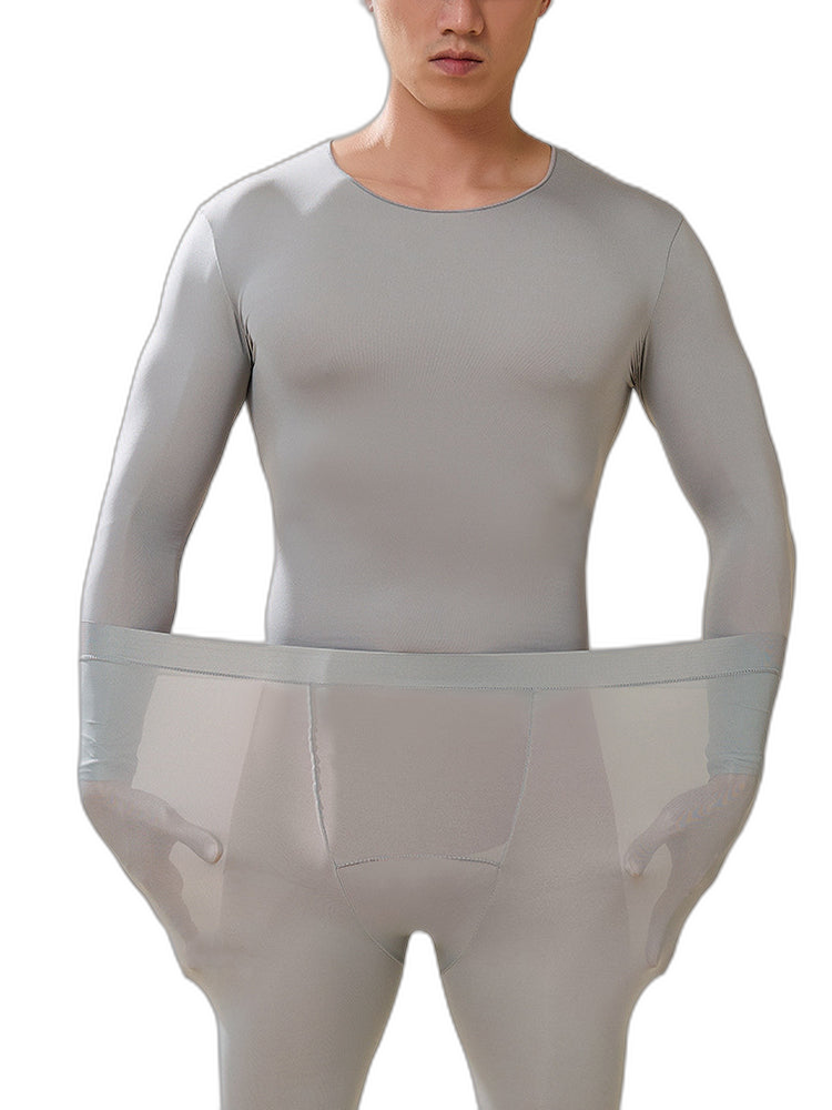 Men's Skin-Friendly Ultra-Thin High-Elastic Anti-Static Thermal Base Layer Tops & Bottoms