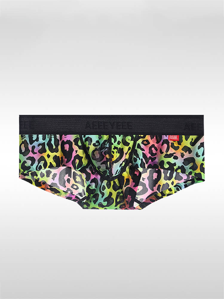 Men's Sexy Seamless Zebra Leopard Print Trunks