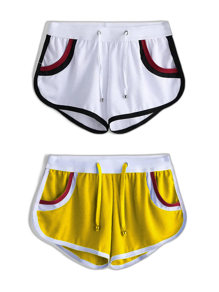 2 Pack Drawstring Leisure Men's Loose Boxer Shorts
