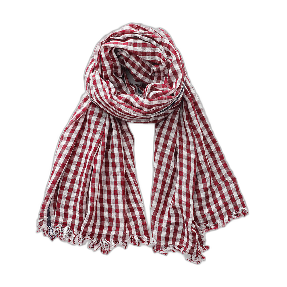 Plaid Cotton Pashmina Scarf