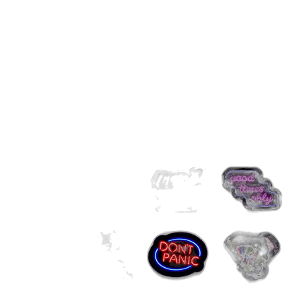 50 Neon Stickers