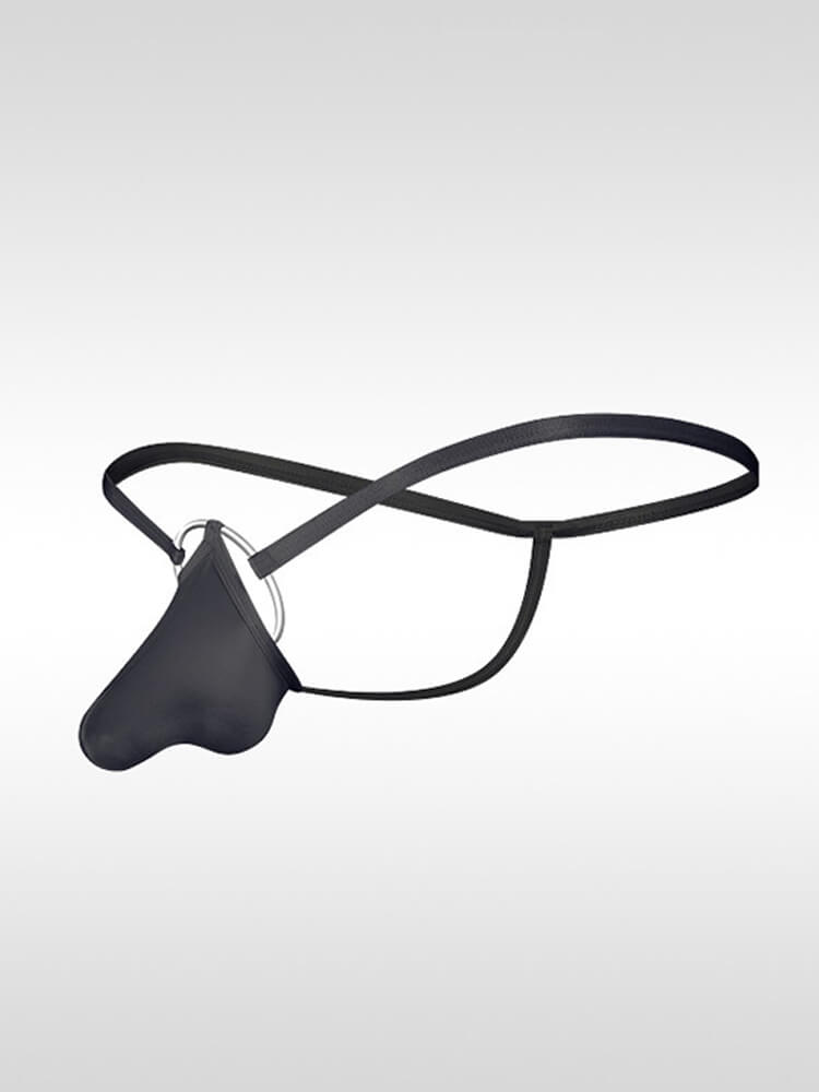 Men's Sexy Strappy O-Ring Elephant Pouch Thong