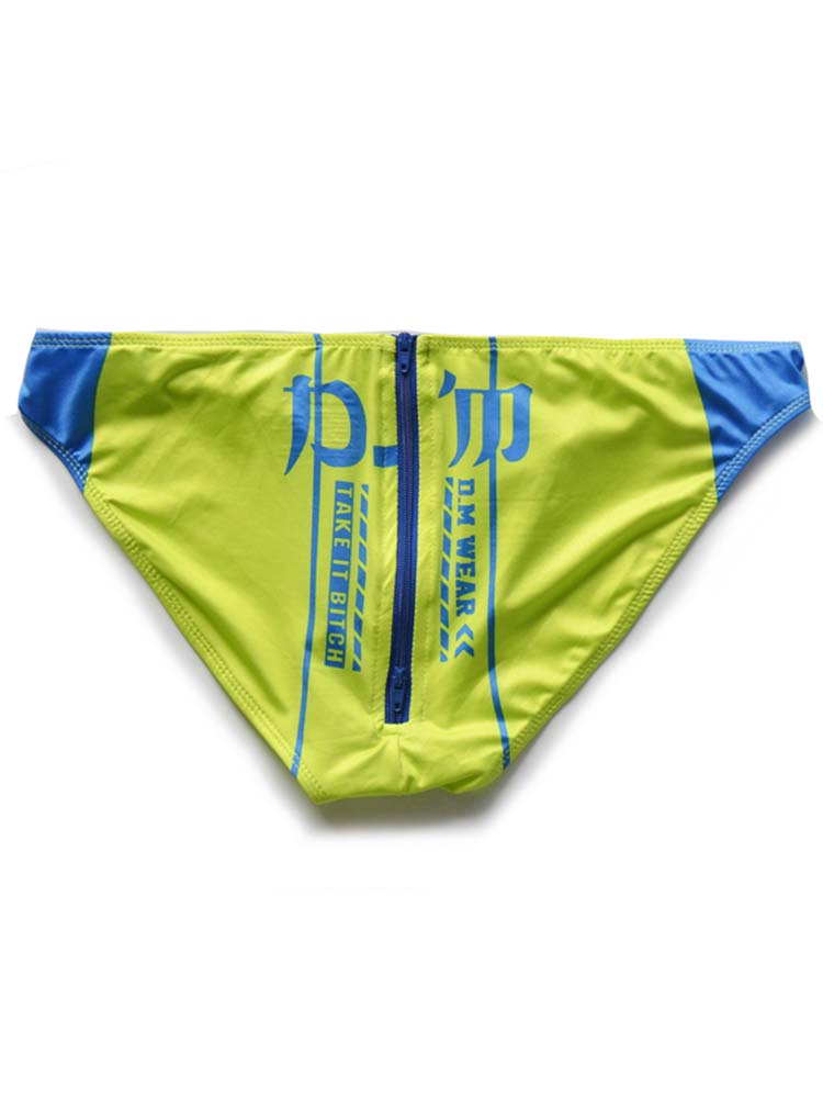 D.M Low Rise Sexy Zipper Briefs